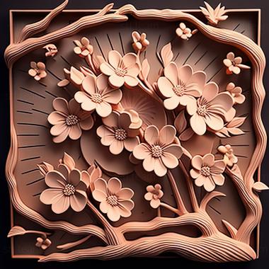 3D model st cherry blossoms (STL)